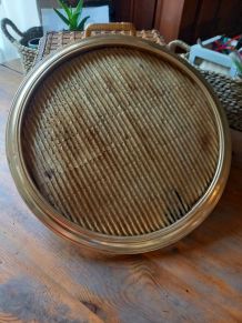 Cadre rond en laiton 