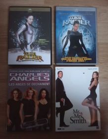 Lot 4 DVD "Angelina Jolie" + Charlie's angels