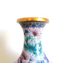 Vase émaux cloisonnés , Chine vers 1900 