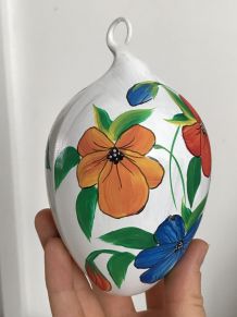 Collection Pâques, oeufs en verre peints à la main