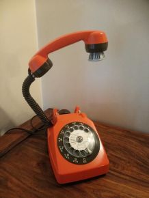 LAMPE DECO RECUP' UPCYCLING TELEPHONE VINTAGE '81