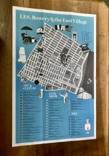 Illustration Map's East Village New York