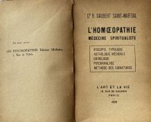 Livre ancien 1935 : L’homéopathie, médecine spiritualiste
