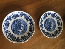 Lot de 2 assiettes anglaises