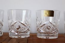 Set de 6 verres en cristal de luxe taillé