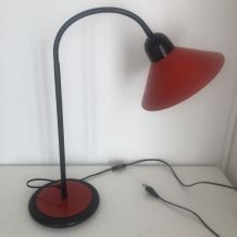 Lampe bureau Aluminor tomate vintage 1970 - 55 cm