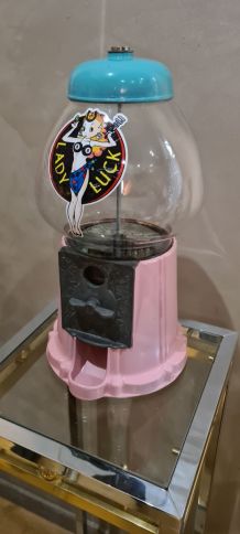 Distributeur a bonbon chewing gum, bonbonniere en fonte et v