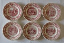 lot 6  assiettes à dessert Gien"un mariage à  la campagne"