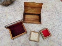 Lot boîte en bois berbère orientale  année 60-70