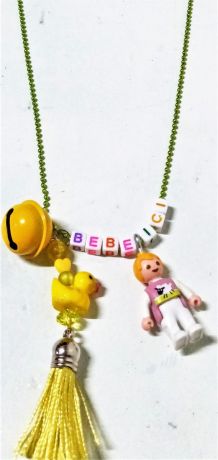 Collier Bola de grossesse bébé Playmobil, canard jaune