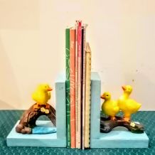 Serre livres canards jaunes
