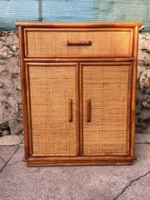 Buffet Vintage 80' en rotin 