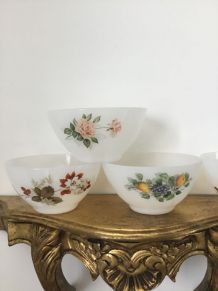 Lot de 4 bols ARCOPAL vintage 