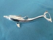 décapsuleur Dauphin en metal argenté, vintage