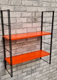etagere typique  1970  tablette acrilyque  orange  16x49  mo