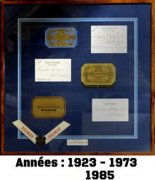 Collection Privée de 6 cadres d'étiquettes origin BOLLINGER 
