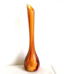 Vase verre marbré La Rochère, 1970 