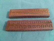 lot  de   2 plumiers  en bois