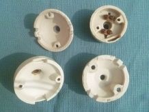 lot  de  4 rosaces en porcelaine , vintage