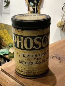 Boite fer lithographiée PHOSCAO années 50