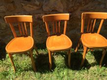 3 chaises Bistrot BAUMANN design 1930