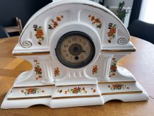 Horloge de cheminée porcelaine