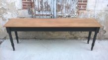 Ancienne table ou console patine noir