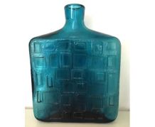vase design verre bleu italien