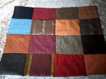 Plaid en tissu patchwork fait main