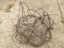 panier a oeufs en fil métal , vintage