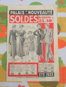 Catalogue du Palais de la nouveauté Eté 1933 (Paris) 