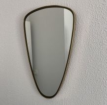 Miroir vintage 1960 rétroviseur asymétrique - 57 x 35 cm