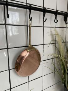 Poële en cuivre vintage