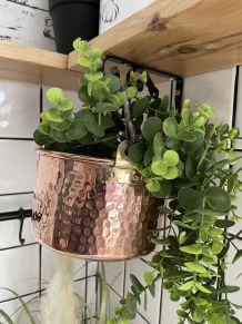 Chaudron en cuivre martelé 