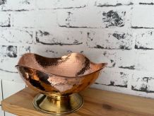 Coupe de fruits en cuivre et laiton