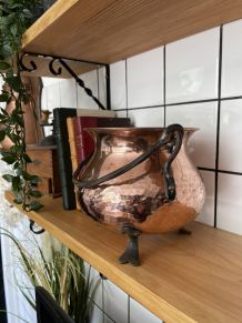 Chaudron en cuivre ancien 
