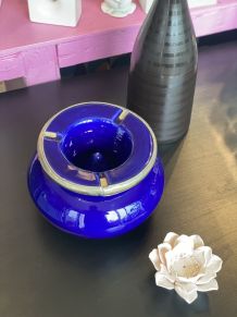 Cendrier céramique et laiton 