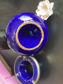 Cendrier céramique et laiton 