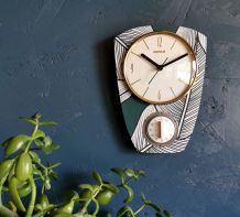 Horloge vintage pendule silencieuse minuteur "Kiplé"
