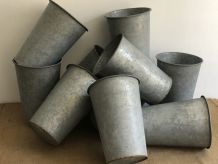 Paire de pots en zinc, vases de fleuriste - Modèle  1