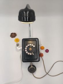 Lampe téléphone /Lampe industrielle /Detournement d'objet