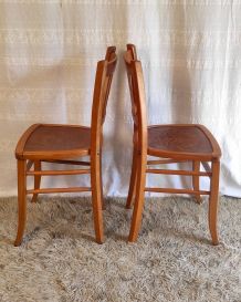 Duo de chaises bistrot Luterma – années 60