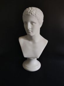 buste de Hermès en plâtre blanc