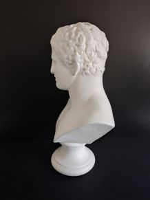 buste de Hermès en plâtre blanc