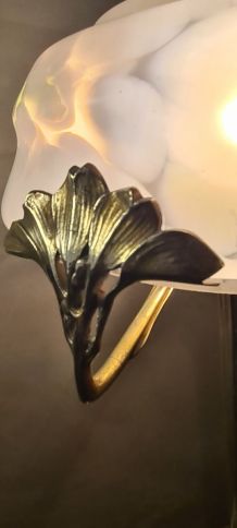 lampe bronze art nouveau   1890 a 1930   signé DP 140   styl