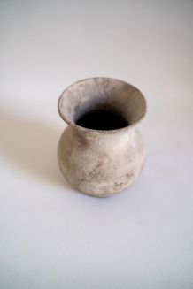 Vallauris, vase vintage beige en terre cuite