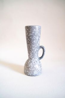 West Germany, vase, soliflore gris en céramique vintage 1950