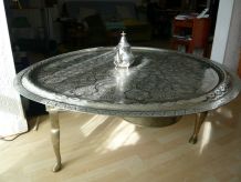 Plateau marocain en maillechort 