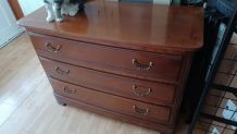 Commode en bois massif 3 tiroirs 