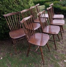 8 chaises Baumann vintage